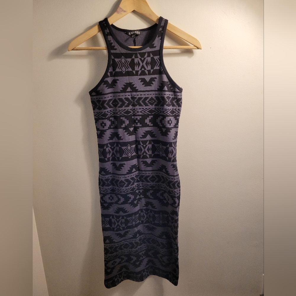 NWOT Express Geometrical Bodycon Dress XS